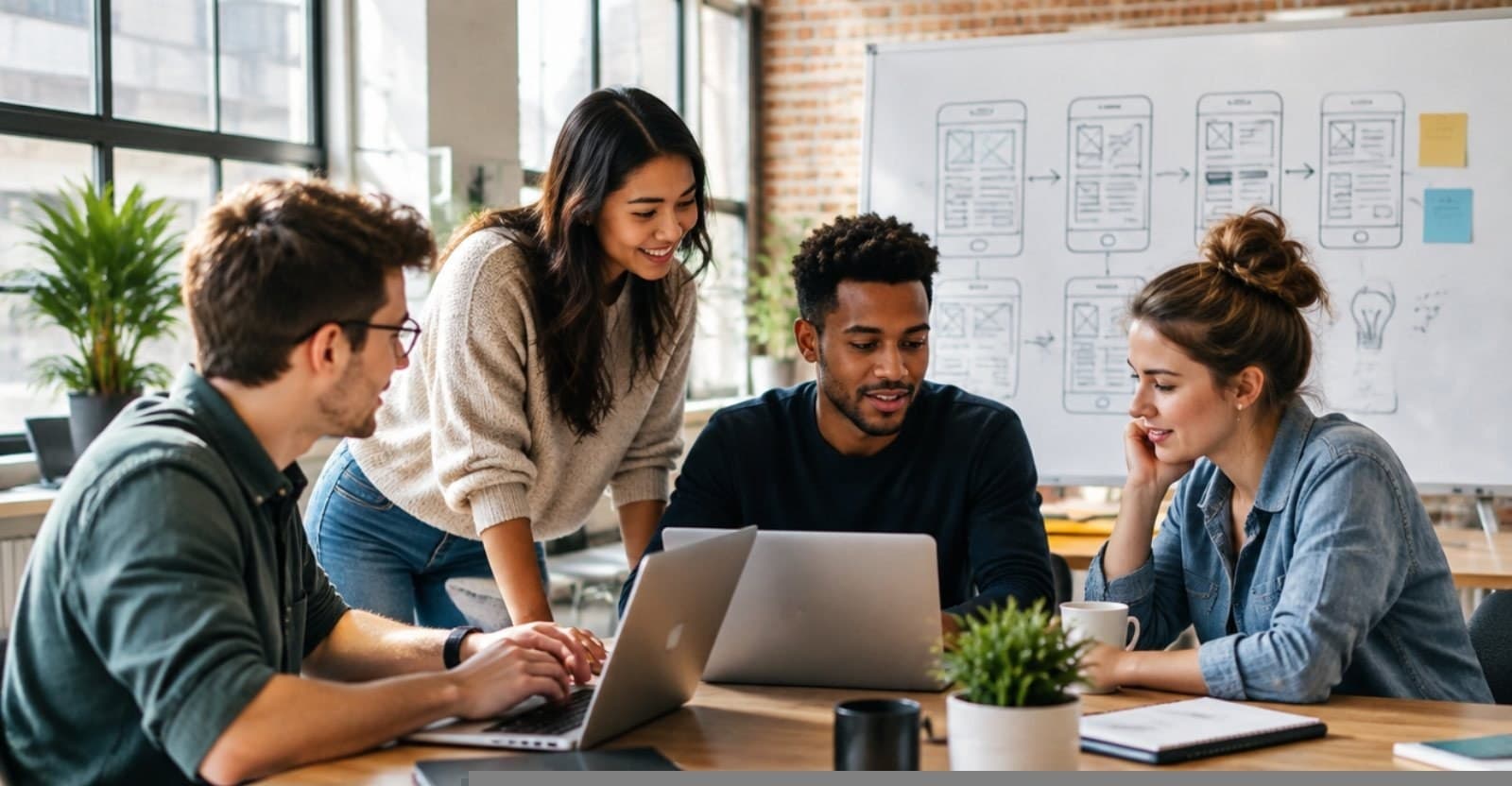 Équipe de startup au travail